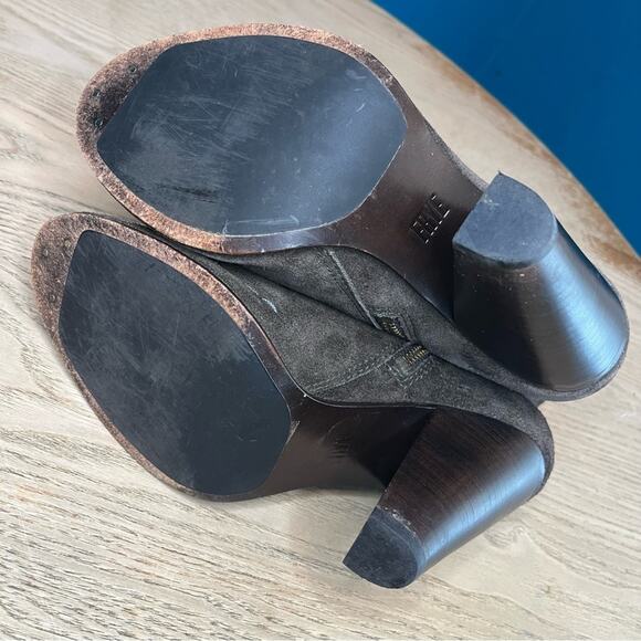 Frye Madeline Short Heeled Western Boots Dark Gray Suede Women’s Size 7.5 - Picture 8 of 10